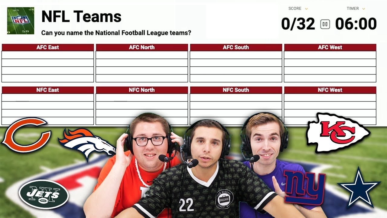 Who can name EVERY NFL team the fastest?