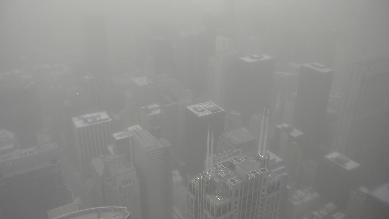 Views of Chicago area dust storm