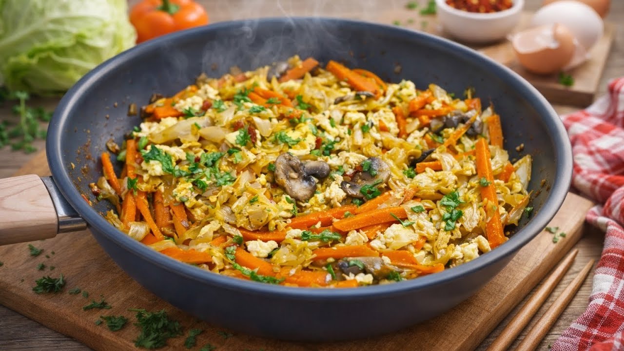 UN PLAT DE LÉGUMES ULTRA SIMPLE AVEC DES ŒUFS #recettelegumes#oeuf