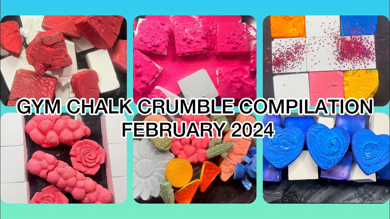 SOFT CRISPY GYM CHALK CRUMBLE COMPILATION | FEBRUARY 2024 | ASMR | ODDLY SATISFYING