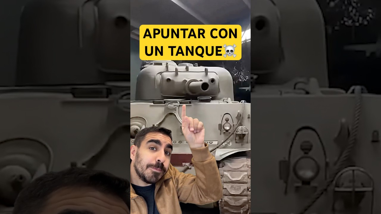 AS&Iacute; se APUNTABA con un TANQUE SHERMAN #fyp #tanks #warthunder #battlefield #curiosidades #airsoft
