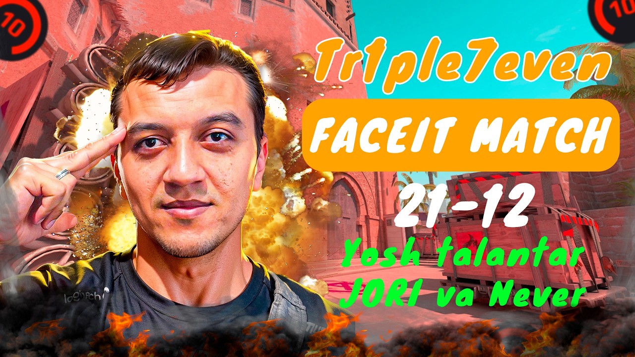 CS2 FACEIT YOSH TALANTLAR JORI va NEVERXXX666 bilan Birga Faceit Match (21-12) Mirage #cs2 #cs #csgo
