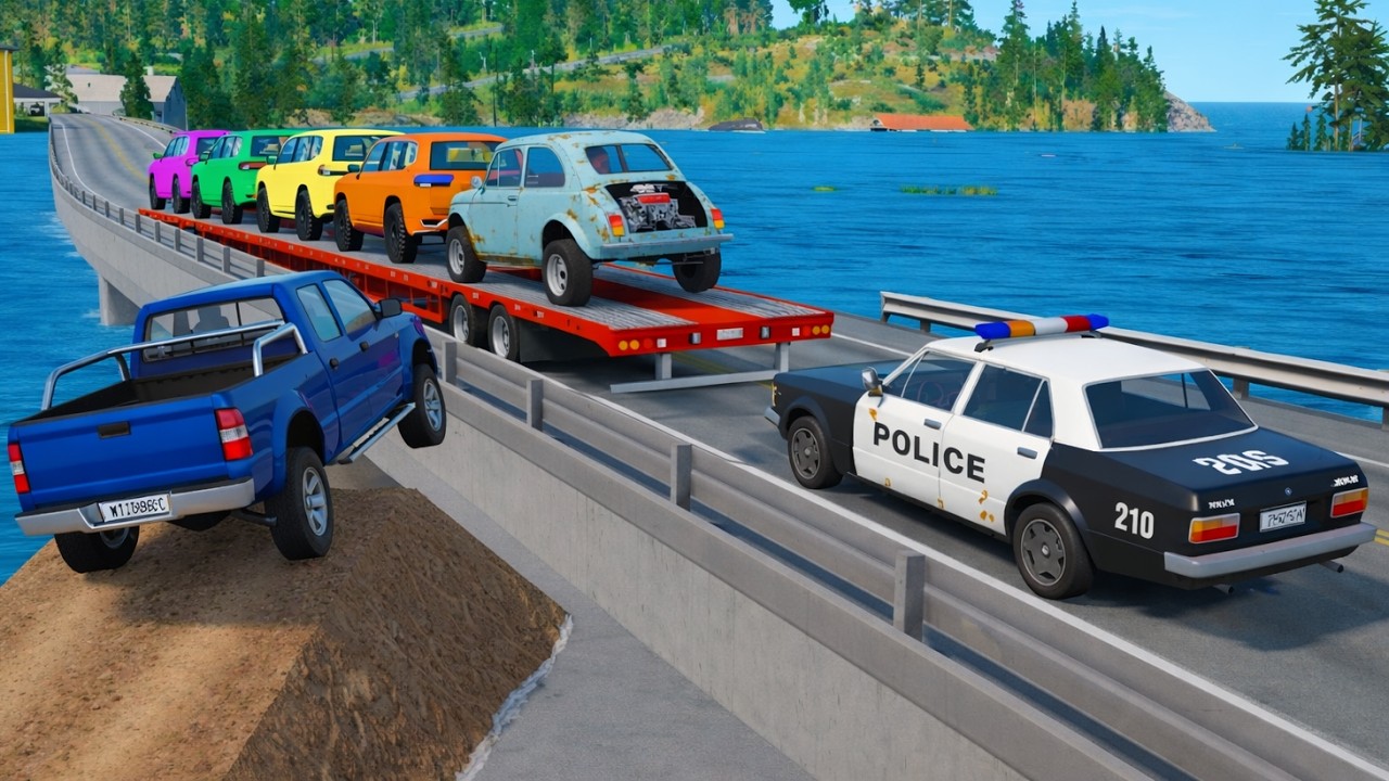 BeamNG Drive Offroad Buggy Jump Test #2 | Extreme Crash & Bridge Stunts ll VROOMERS KIDO ll