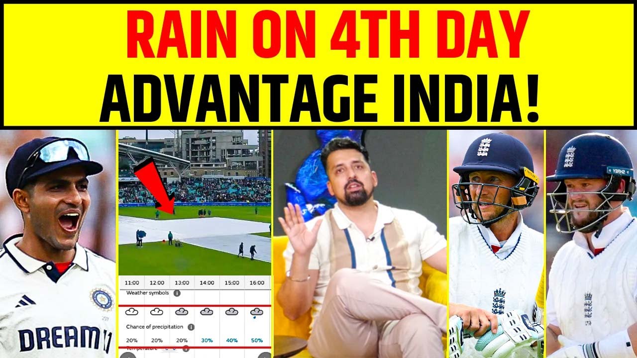 INDIA VS ENGLAND 4TH DAY WEATHER UPDATE, BAARISH DAALEGI KHEL MEIN RUKAWAT! #indvseng #weatherupdate