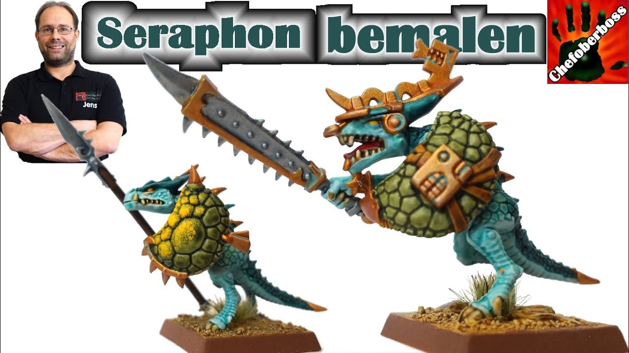 Wie bemalt man Seraphon Saurus Krieger Echsenmenschen für Warhammer Age of Sigmar - Bemal Tutorial