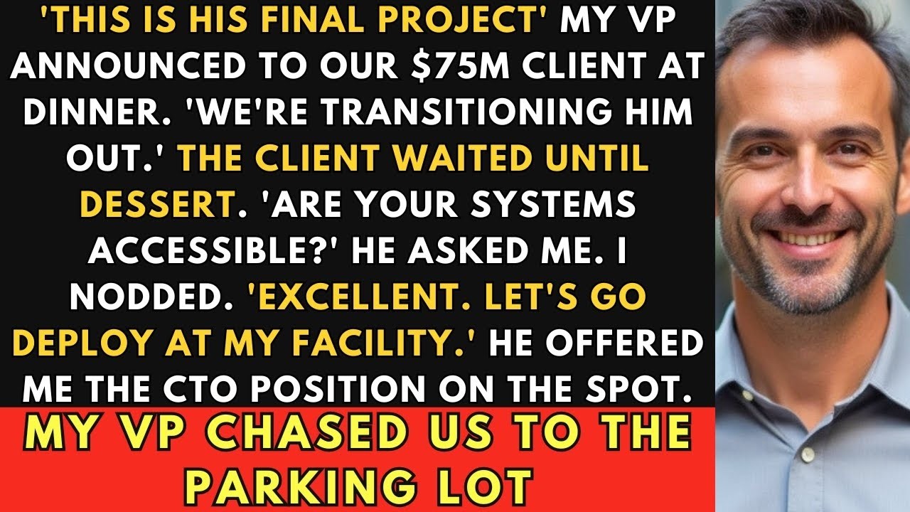 My VP Demoted Me at Dinner  I Left With the $75M Client as His New CTO