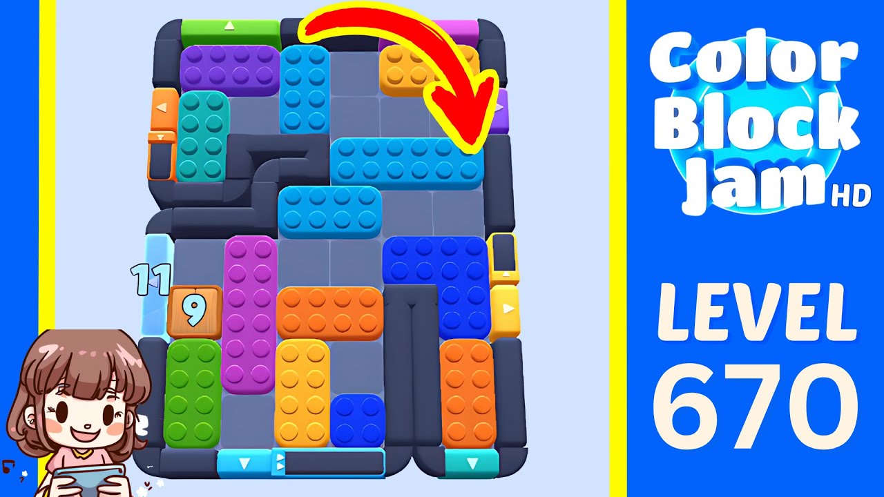 Color Block Jam Level 670 Solution Walkthrough