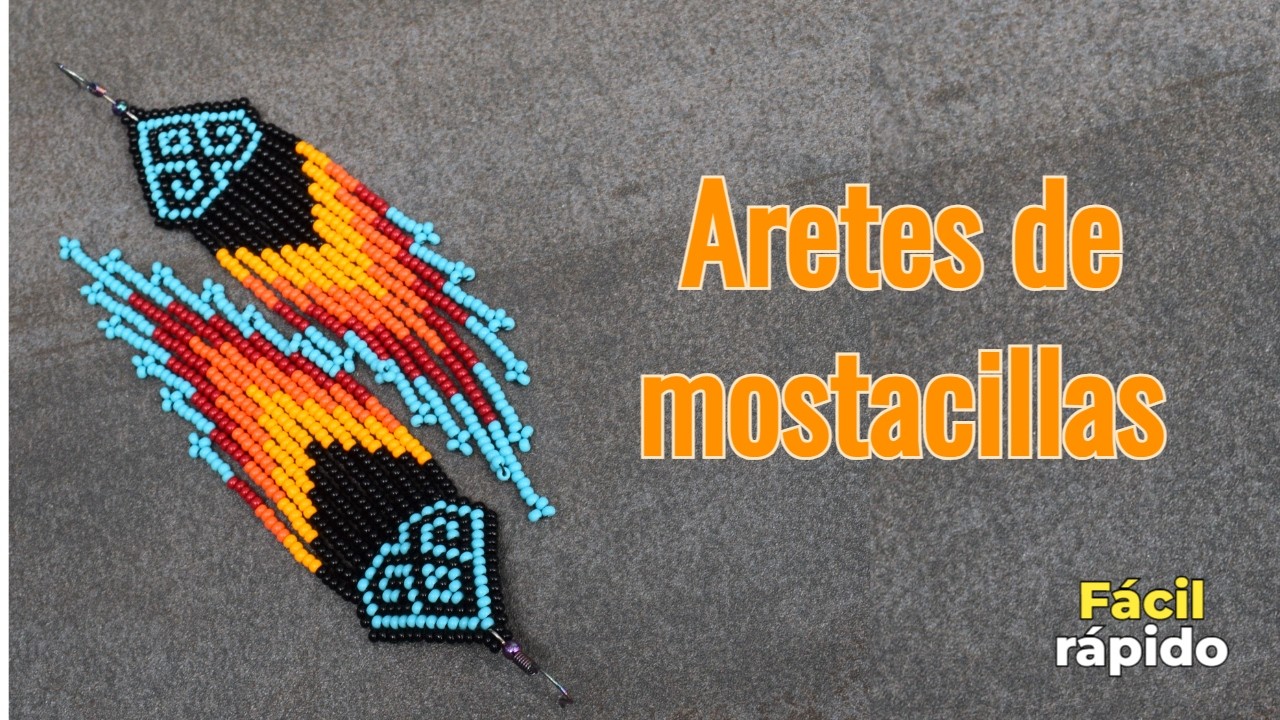 PASO A PASO 💃 de #aretes de #mostacillas con diseño en la base #chaquiras #beads #facil #bisuteria