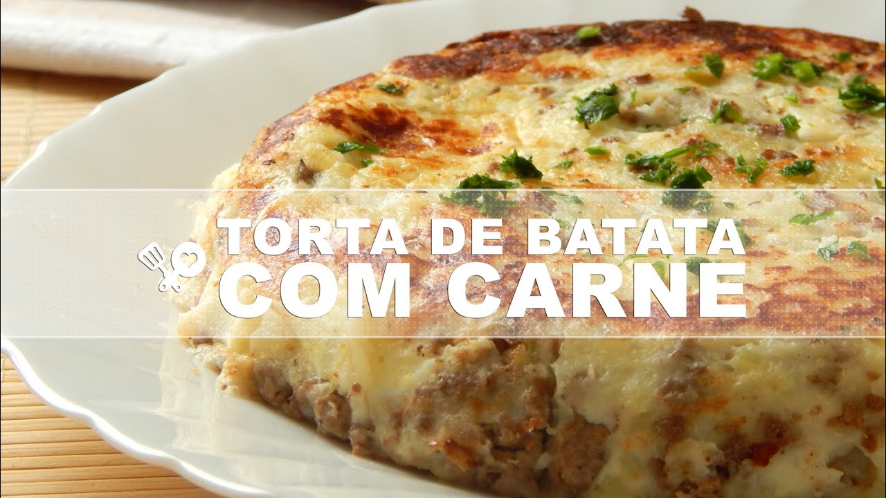 Torta de batata com carne na frigideira