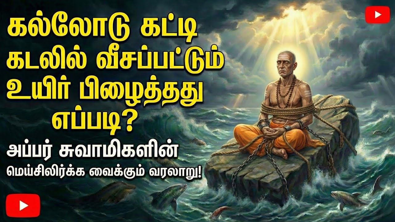 🔥கல்லோடு கட்டி கடலில் வீசப்பட்டும் உயிர் பிழைத்தது எப்படி? - அப்பர் சுவாமிகளின் ஆச்சரிய வரலாறு!
