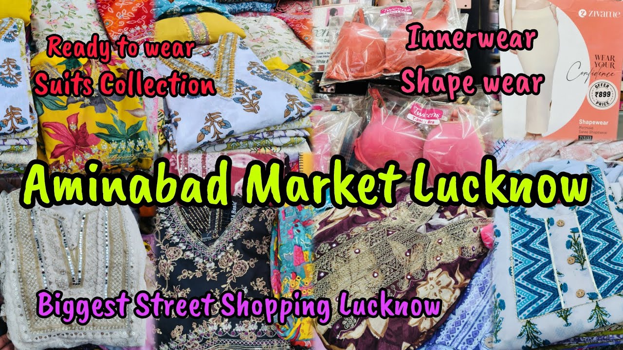 Aminabad Market Lucknow|Summer🌞Suits👗& innerwear👙Collection|Best Street Shopping🛍️deals🔥 #lucknow