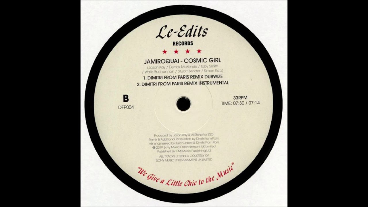Jamiroquai - Cosmic Girl (Dimitri From Paris Dubwize Remix) (2019)