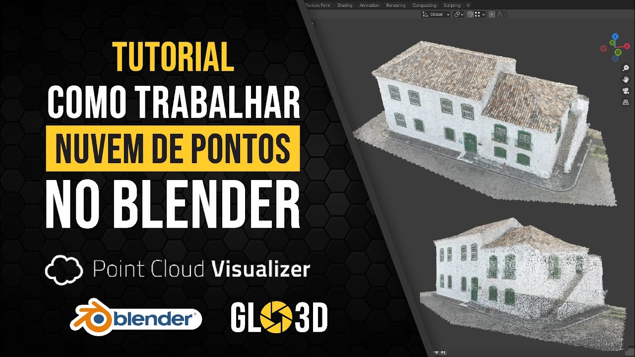 COMO TRABALHAR COM NUVEM DE PONTOS NO BLENDER | POINT CLOUD VISUALIZER