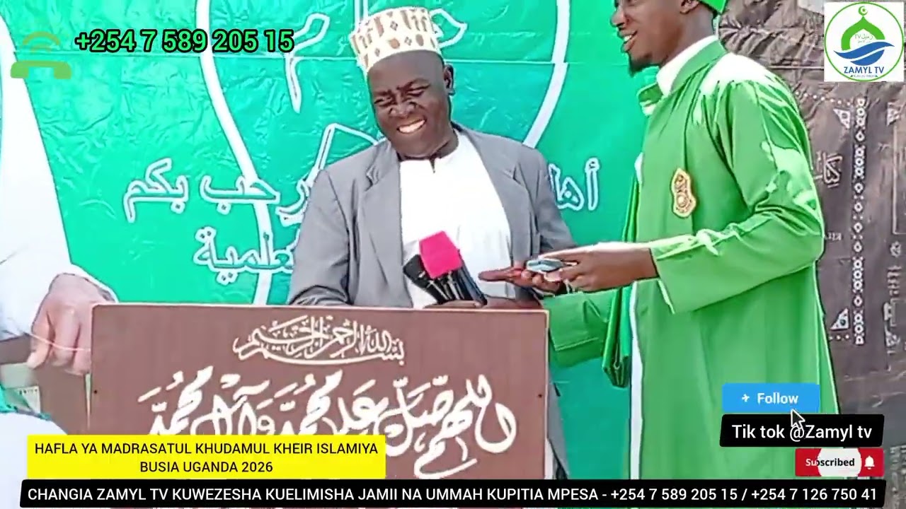 MUDIR WA KHUDAMUL KHEIR AWAPONGEZA NA KUWASHKURU WAZAZI KWENYE HAFLA YA MADRASATUL KHUDAMUL KHEIR.