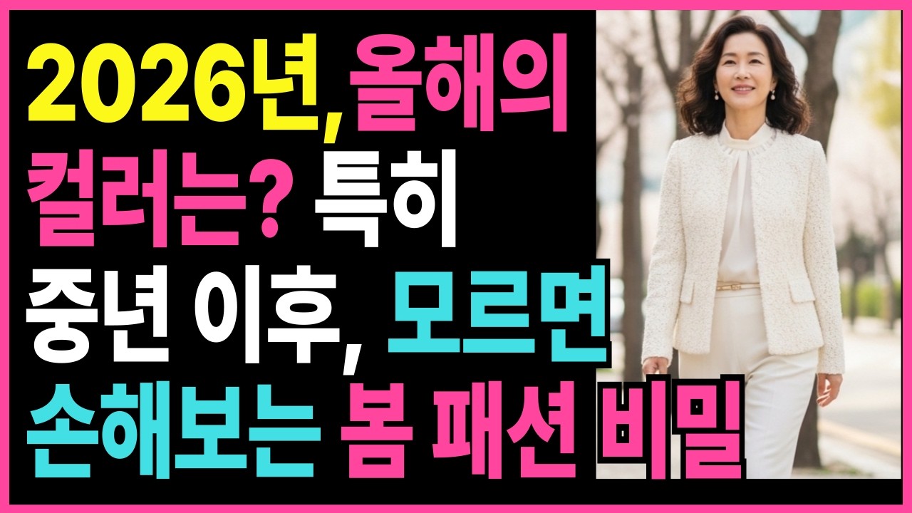 중년이후 여성이 모르면 손해보는 2026년 올해의 컬러는?  봄 패션 스타일링 공개!