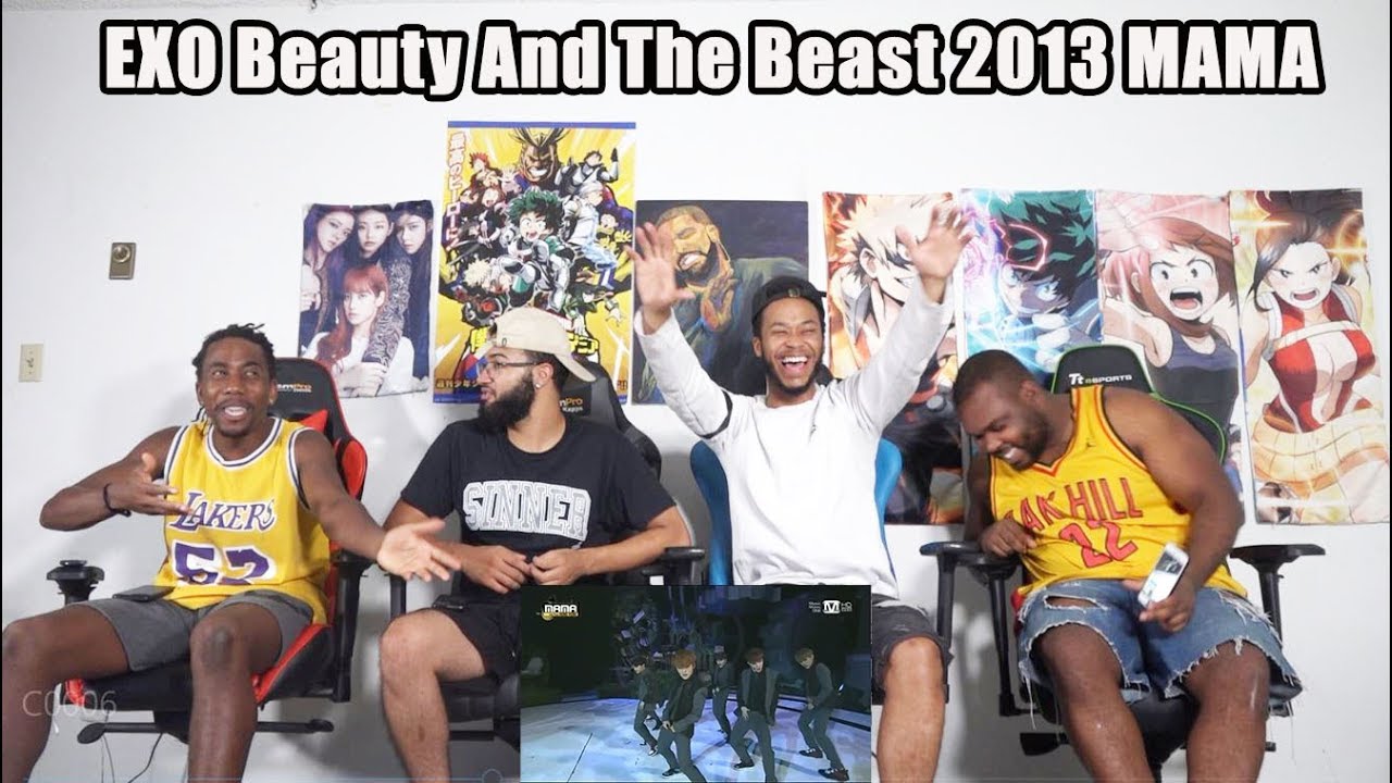 엑소(EXO) - 으르렁(Growl) + 늑대와 미녀(Beauty and the Beast) at 2013 MAMA REACTION