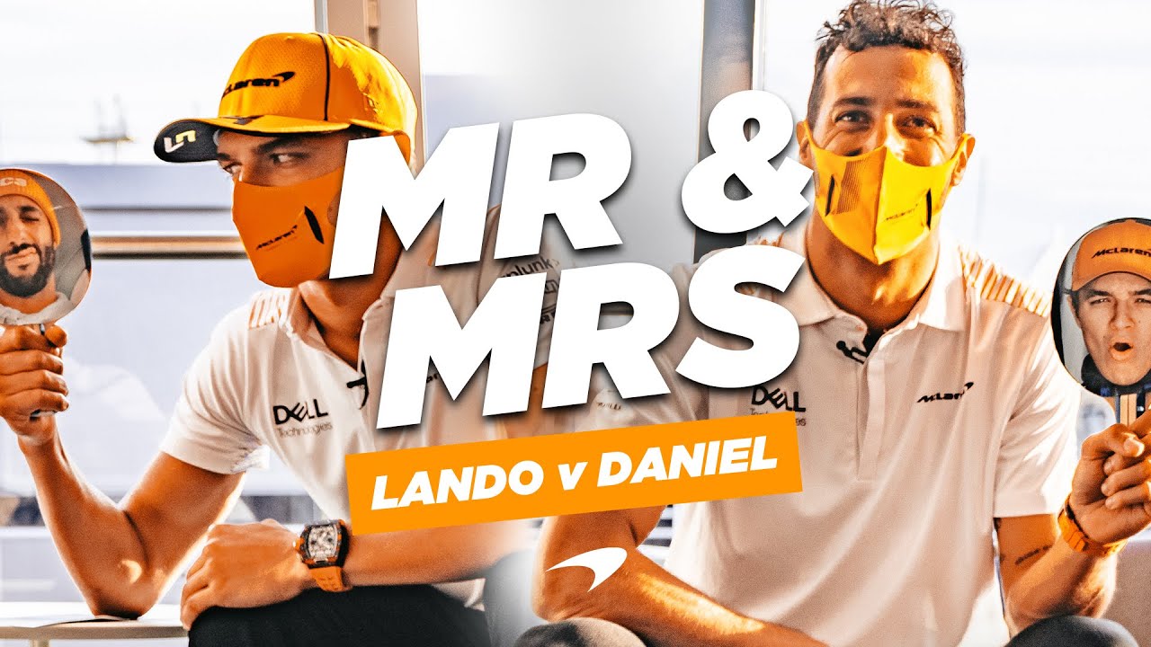 Lando Norris and Daniel Ricciardo play Mr & Mrs!