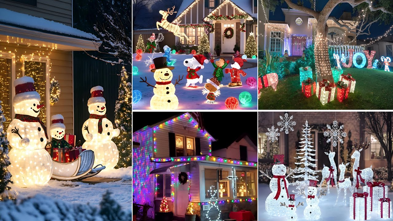 🎄100 ИДЕЙ ДЛЯ УКРАШЕНИЯ РОЖДЕСТВЕНСКИХ ОГНЕЙ НА УЛИЦЕ - ДЕКОР С РОЖДЕСТВЕНСКИМИ ОГНЯМИ СВОИМИ РОЖ...