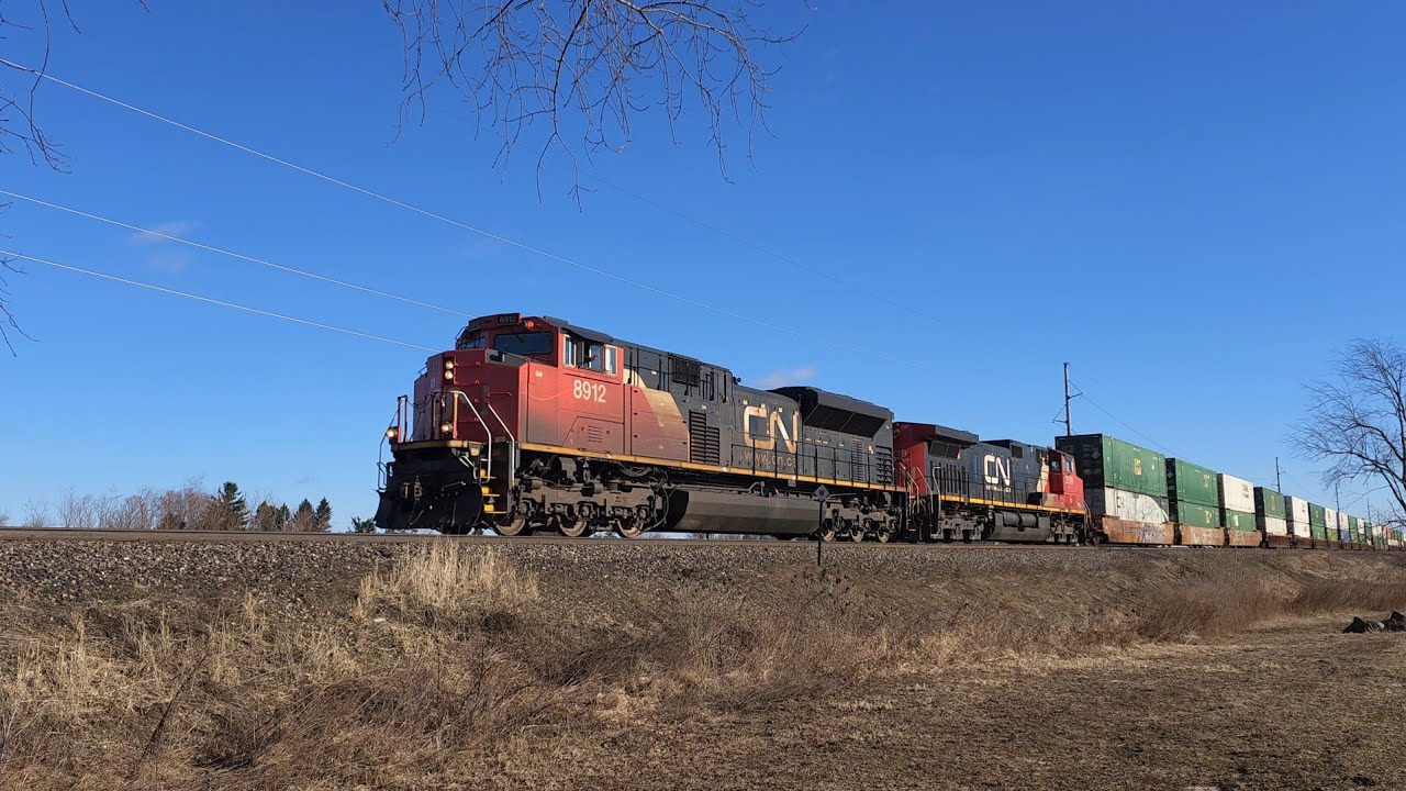 Canadian National  -  Westbound Stack/Rack Train 2/29/24