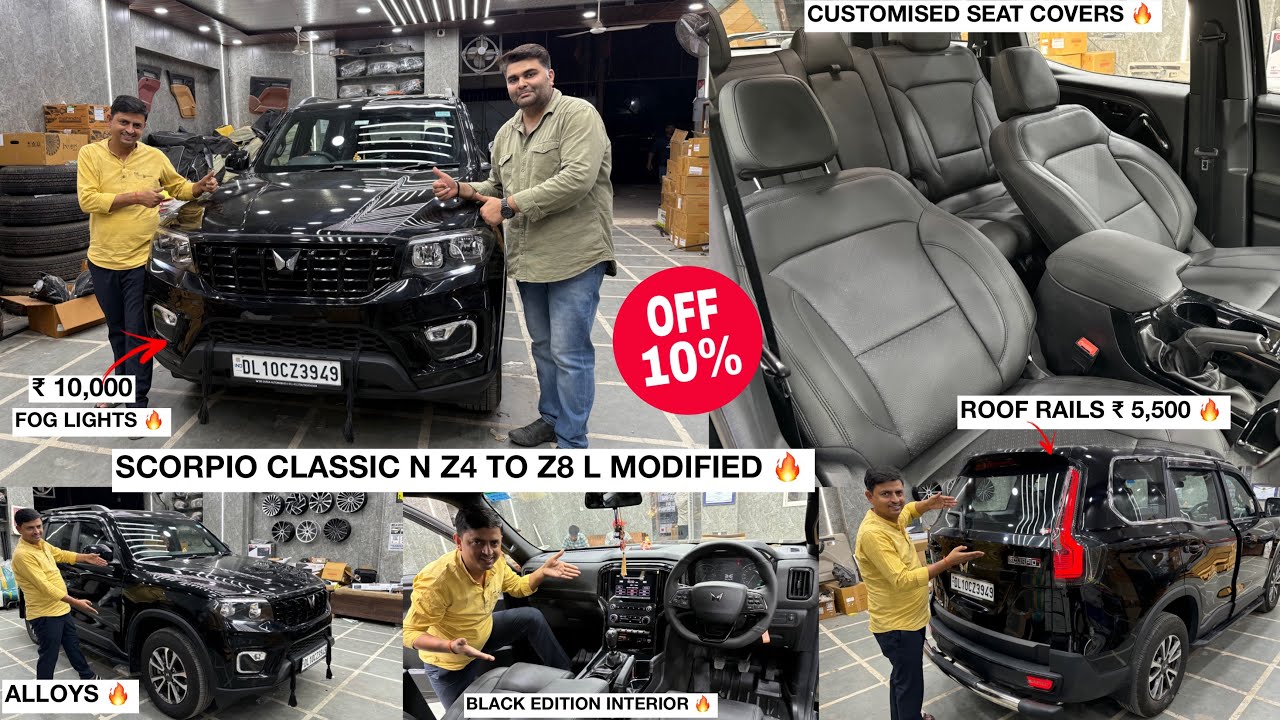 Black Interior In Scorpio N Z4 ✅Modified scorpio n✅Scorpio n accessorie✅scorpio n✅