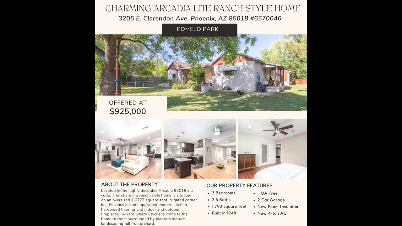 Phoenix Home for Sale Near Arcadia Lite in Zip Code 85018