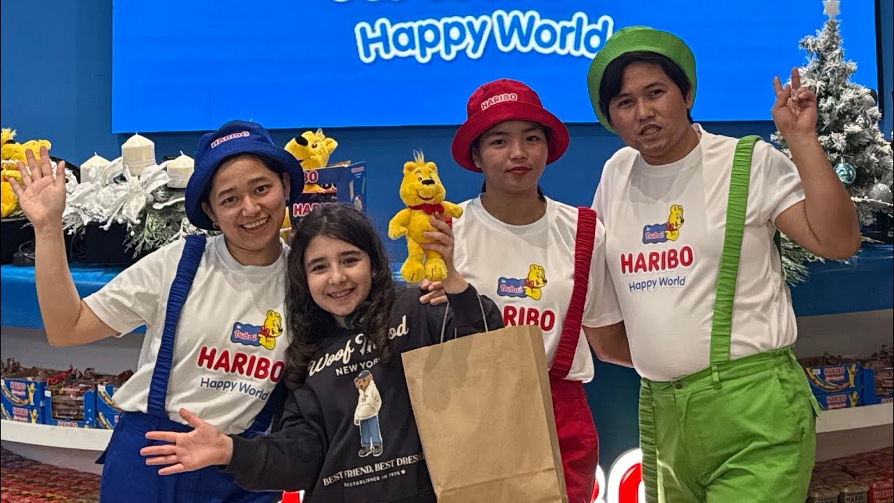 جولة في أكبر محل هاريبو HARIBO في دبي – تجربتنا الممتعة 🍭🍬🧸