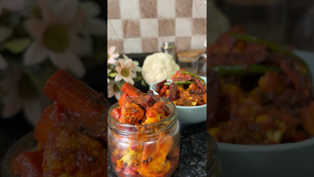 गाजर 🥕 गोभी 🥬 का instant अचार 