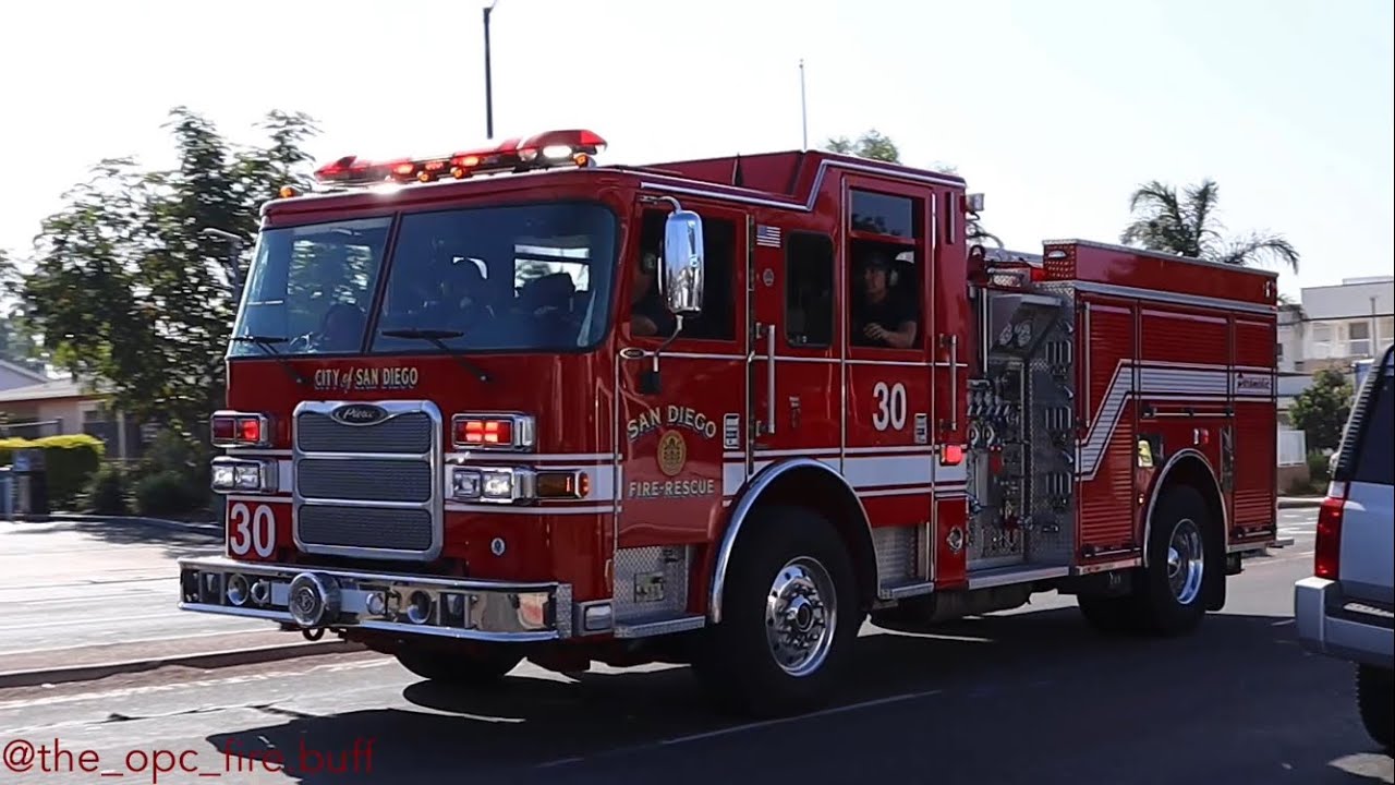 San Diego Engine 30 responding x4