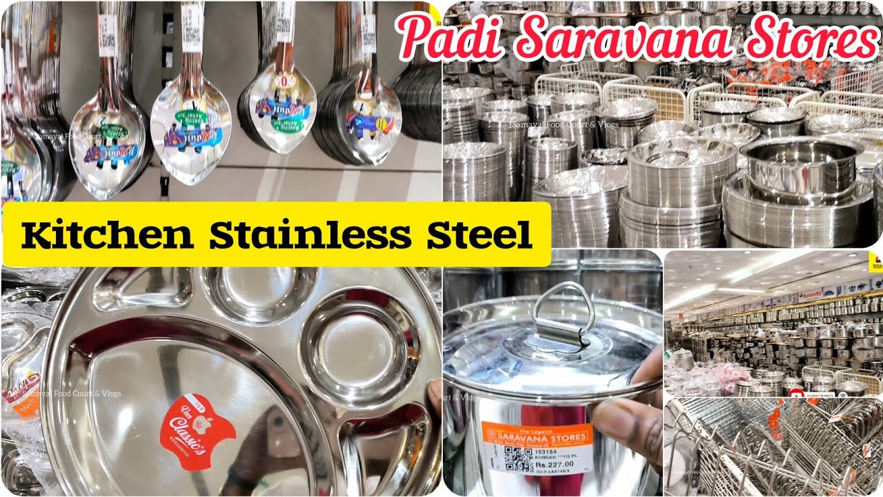 Kitchen Stainless Steel Organisers | Padi Saravana Stores Shopping Vlog Non Modular Organisers