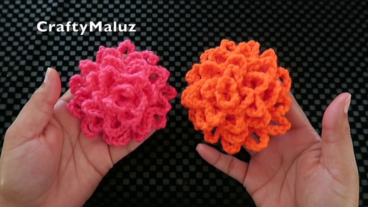CROCHET TUTORIAL | FLOR TEJIDA MUY FÁCIL | como hacer una flor tejida fácil y rápido