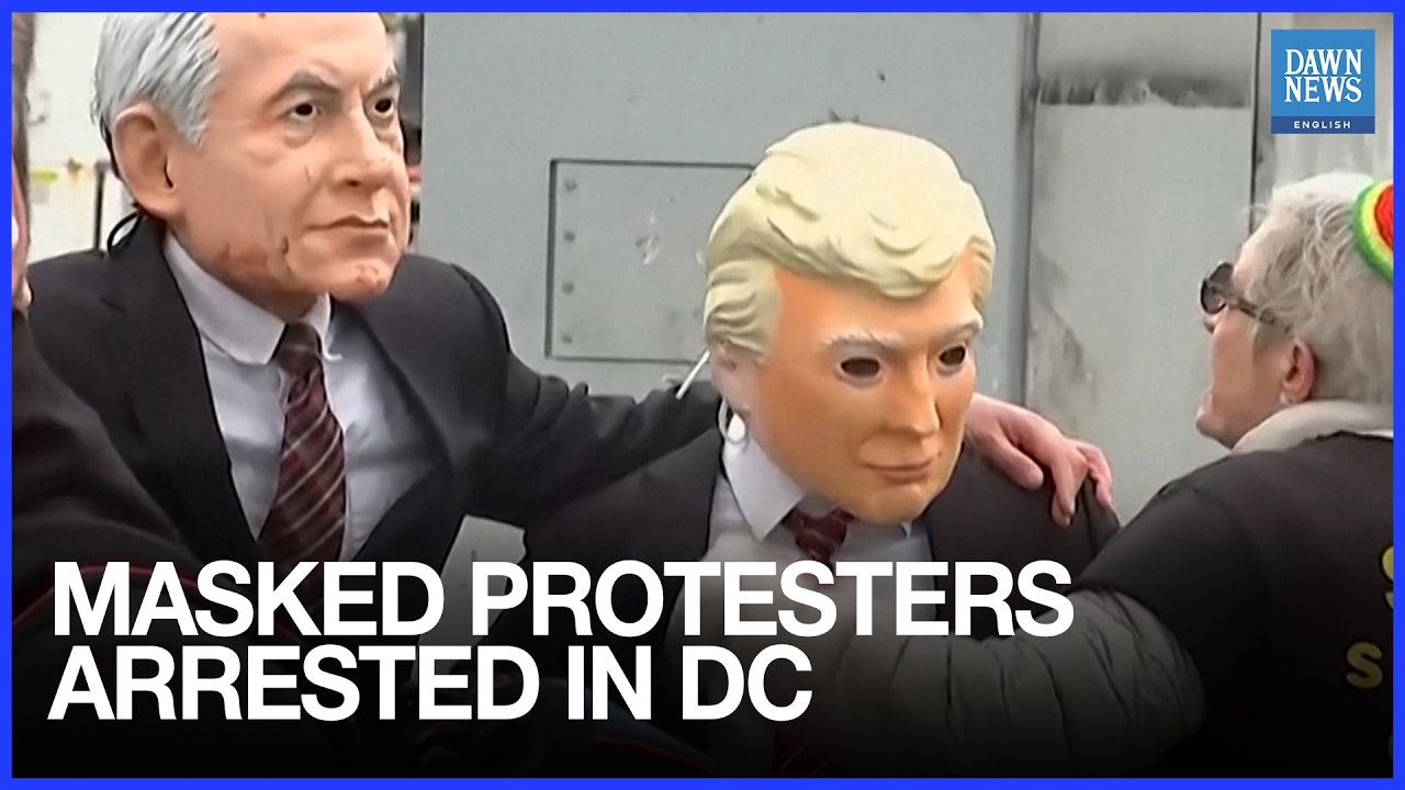 Pro-Palestinian Protesters Arrested Outside Trump’s Board of Peace Event in Washington
