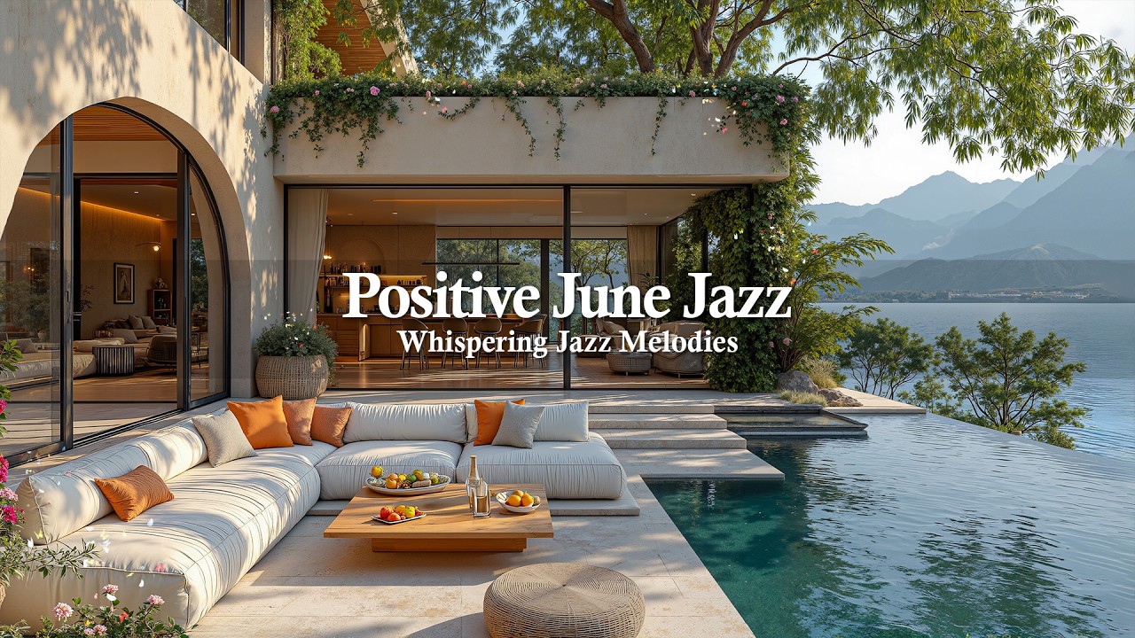 Positive June Jazz In Peaceful Summer | Start New Day With Soft Morning Jazz In Calm Seaside Reso...