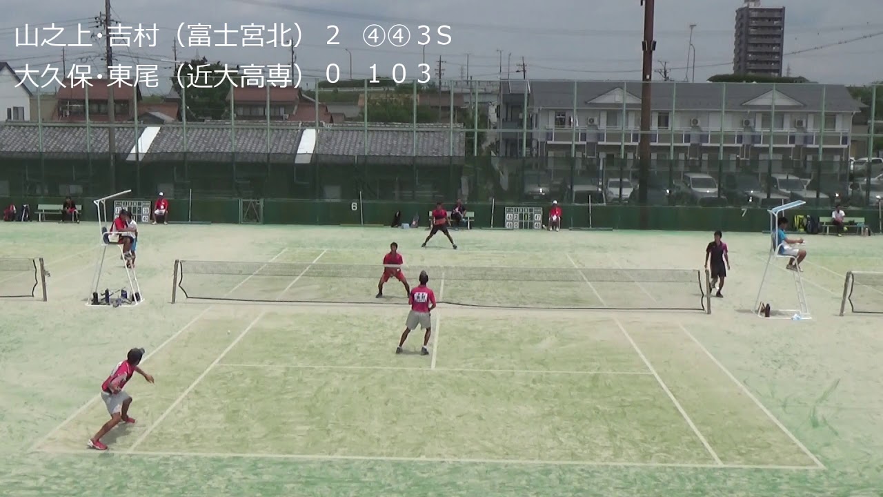 2018 東海高校総体ソフトテニス　男子個人戦　1回戦23　山之上・吉村（富士宮北）vs大久保・東尾（近大高専）