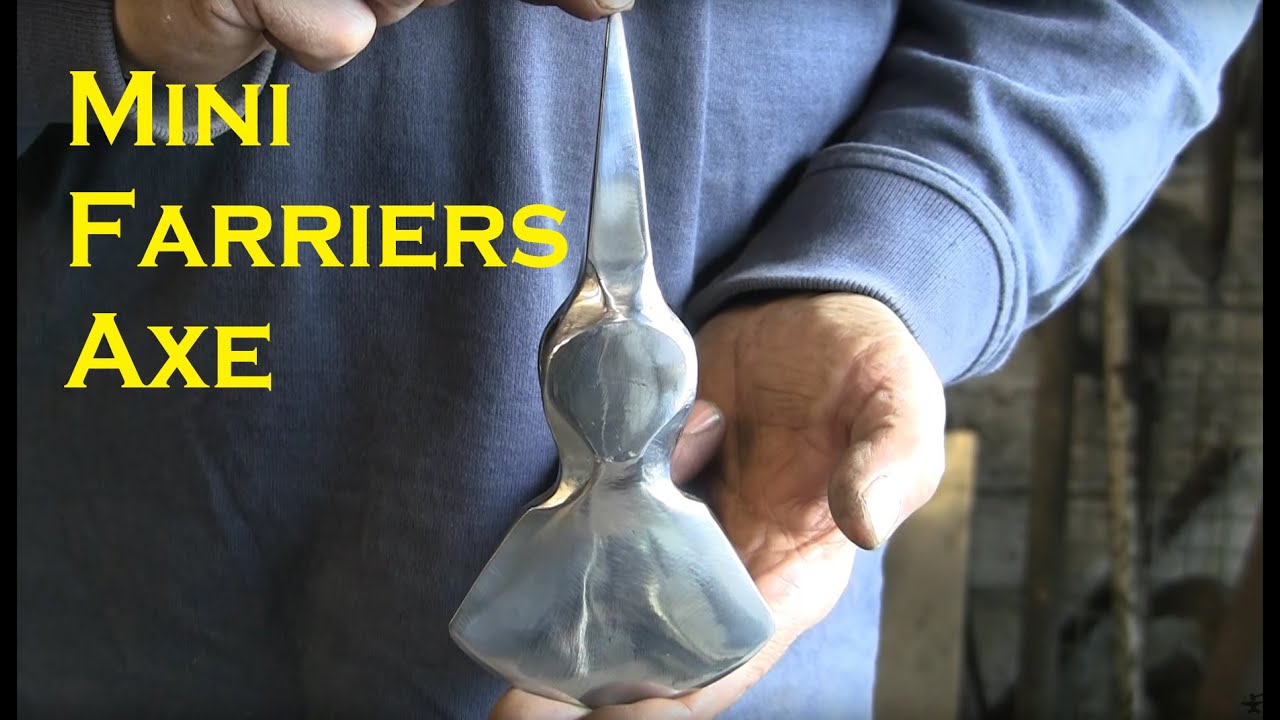 Mini Farriers Axe made from a ball pein hammer.