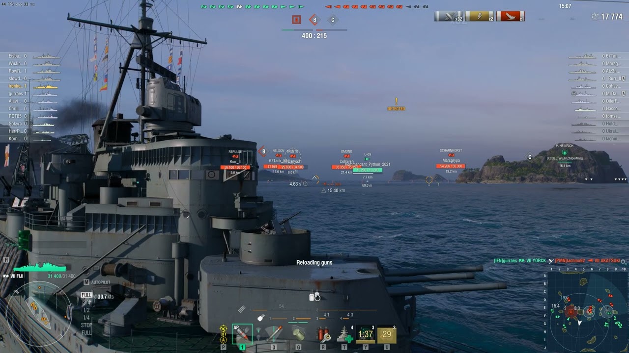 World Of Warships Random Battle Gameplay With FIJI
