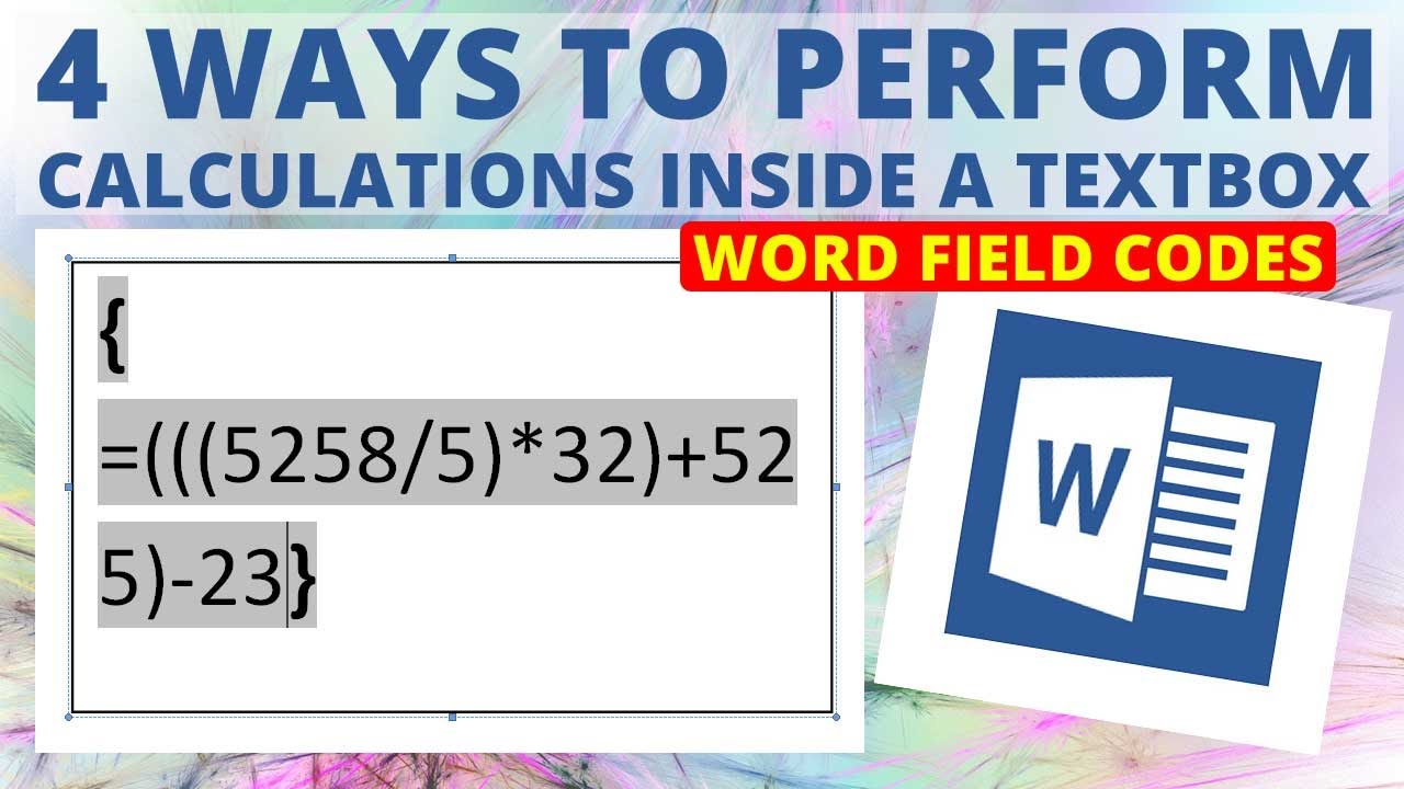 4 Ways to Perform Calculations Inside a Textbox in Microsoft Word