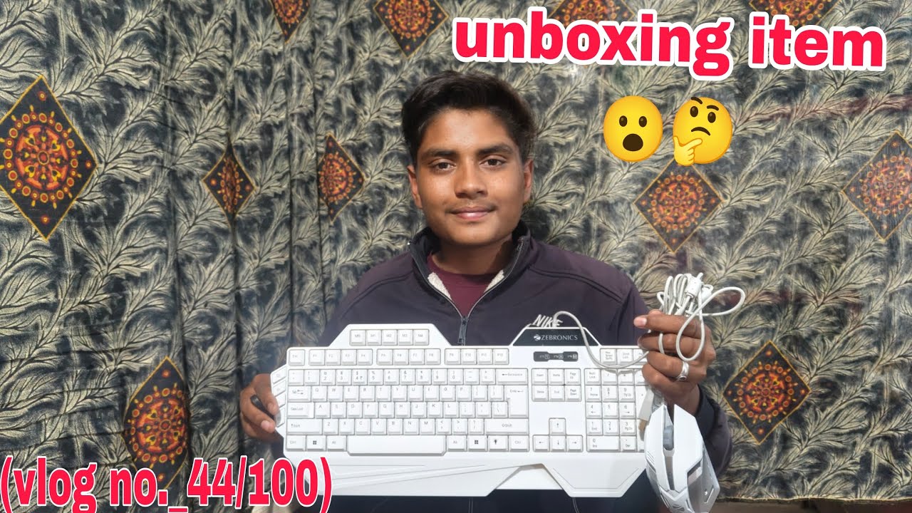 My new keyboard and mouse unboxing 😮👈 vlog no.44/100