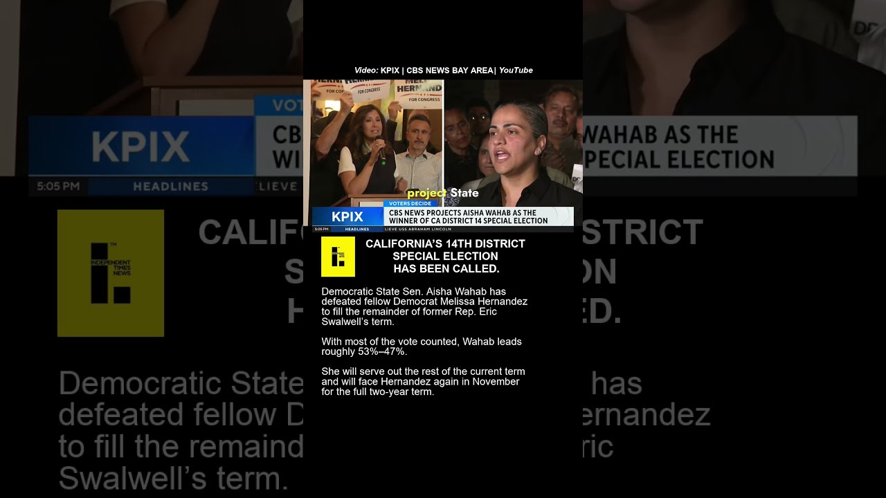 California&rsquo;s 14th District special election has been called.