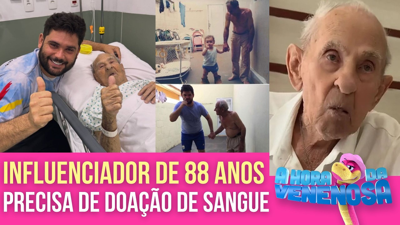INFLUENCIADOR VOVÔ ANÉSIO PRECISARÁ DE SANGUE PARA CIRURGIA APÓS QUEDA | A HORA DA VENENOSA