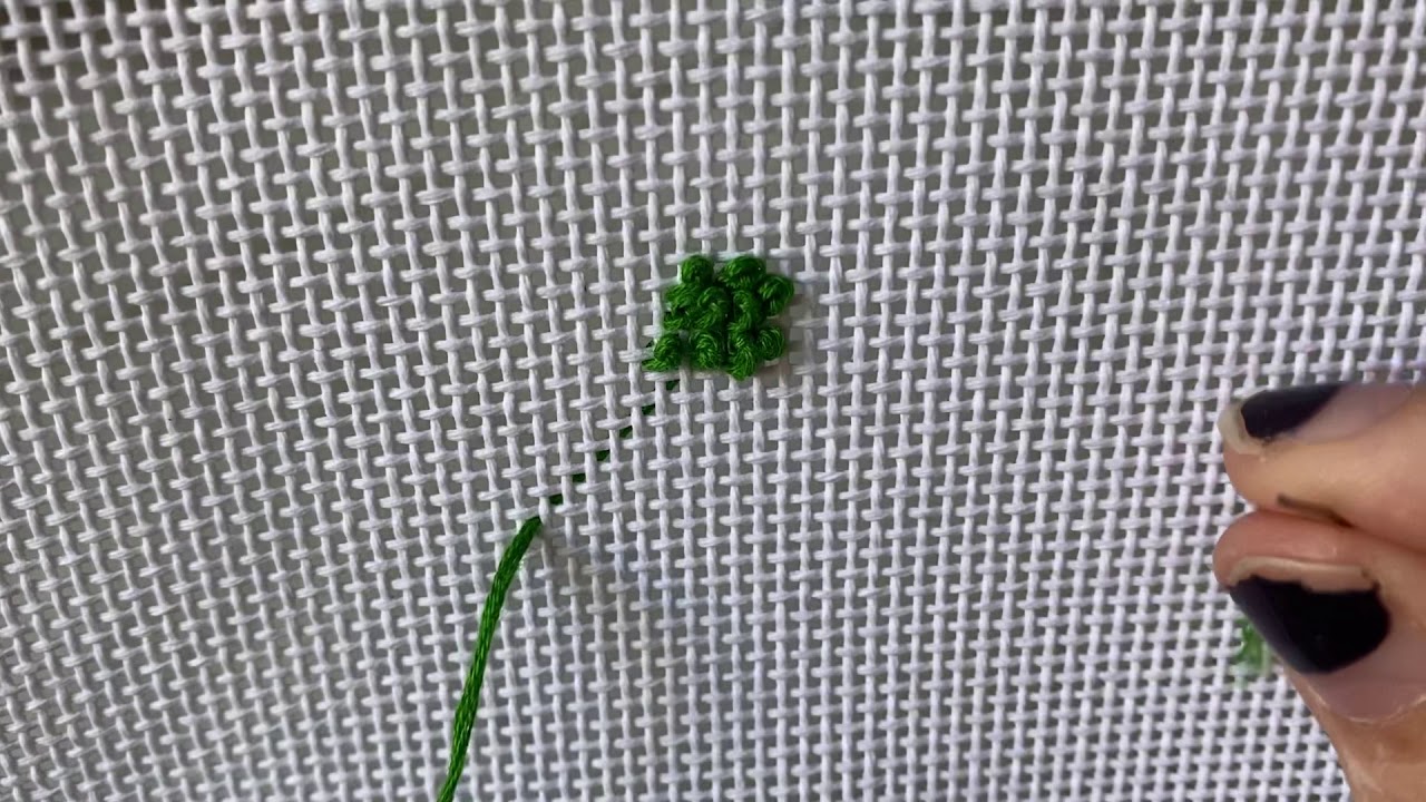 How to do a French knot stitch (needlepoint/embroidery/cross stitch)