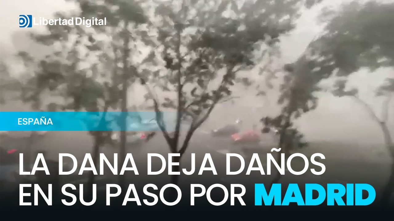 La DANA deja inundaciones, árboles caídos y granizo en su paso por Madrid