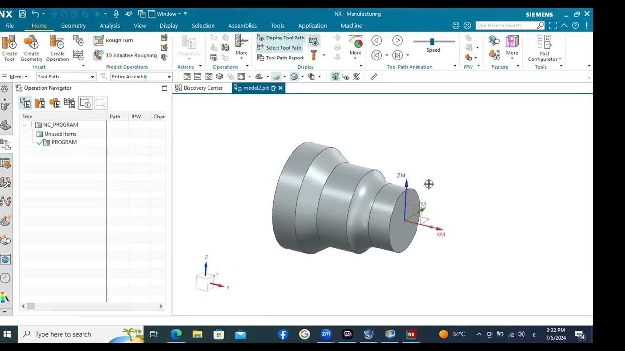 المحاضرة الأولى  الخراطة NX CAM