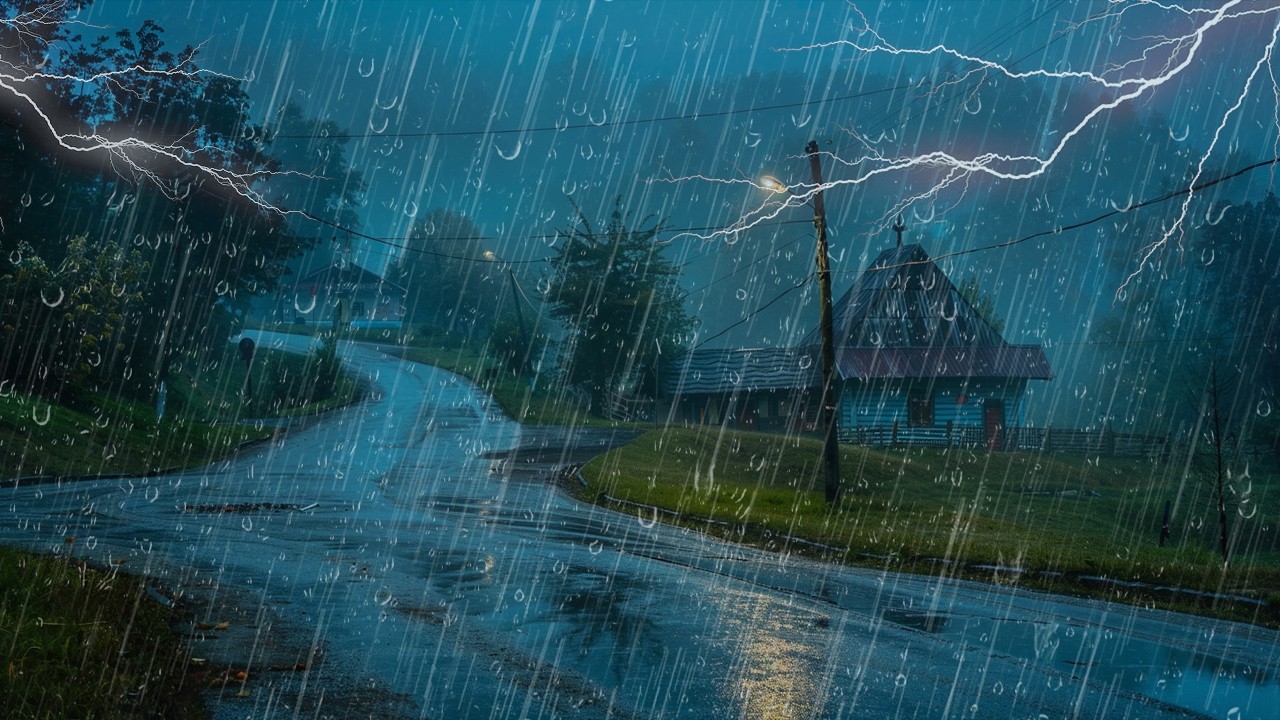 Sonido de Lluvia Relajante para Dormir - Lluvia y Truenos en Techo , Rain Sound for Sleeping #214