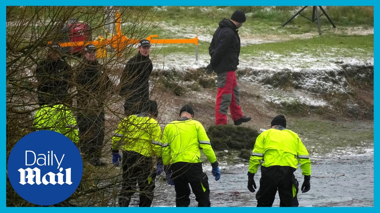 Several children in critical condition after falling through ice on Solihull lake