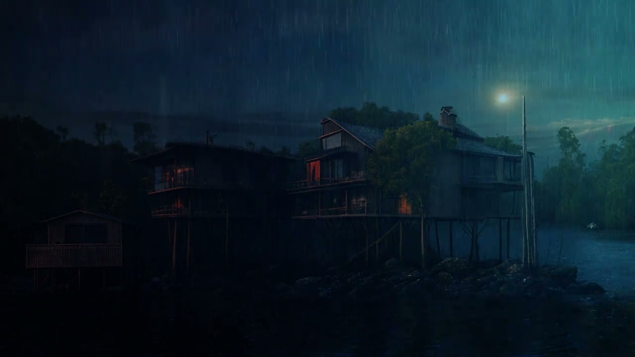 Heavy Rain Sounds to Sleep Immediately – Deep Sleep, Insomnia Relief & White Noise