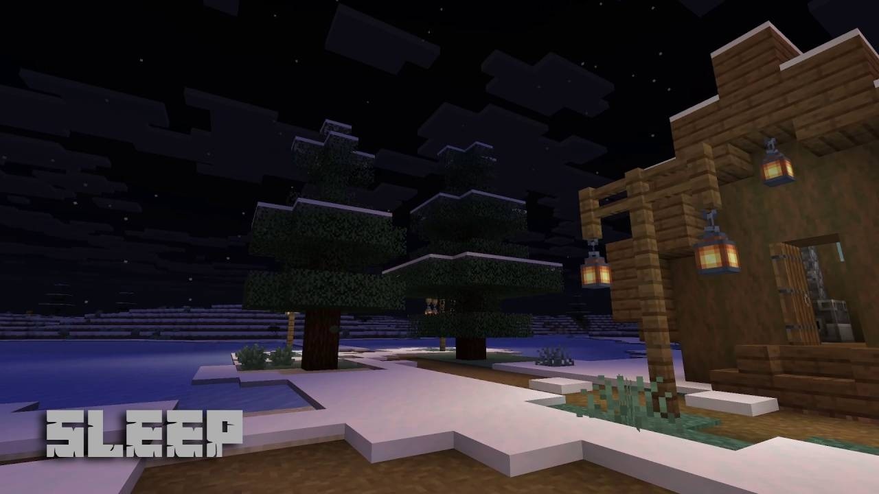 sleepover in minecraft 🌙 silent night walk (music for sleep & relaxation)