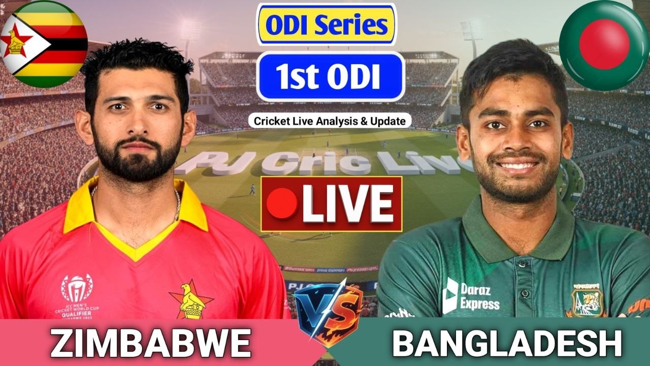 Zimbabwe Vs Bangladesh 1st ODI Match | Live Score Analysis & Discussion | ZIM vs BAN Cricket