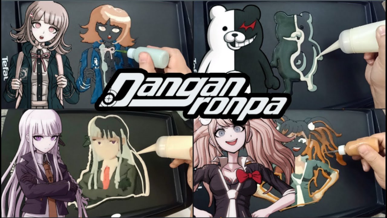DANGANRONPA - Chiaki Kokichi Monokuma Enoshima Kyoko Pancake Art