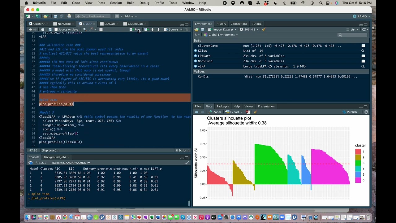 Latent Profile Analysis (LPA) in R
