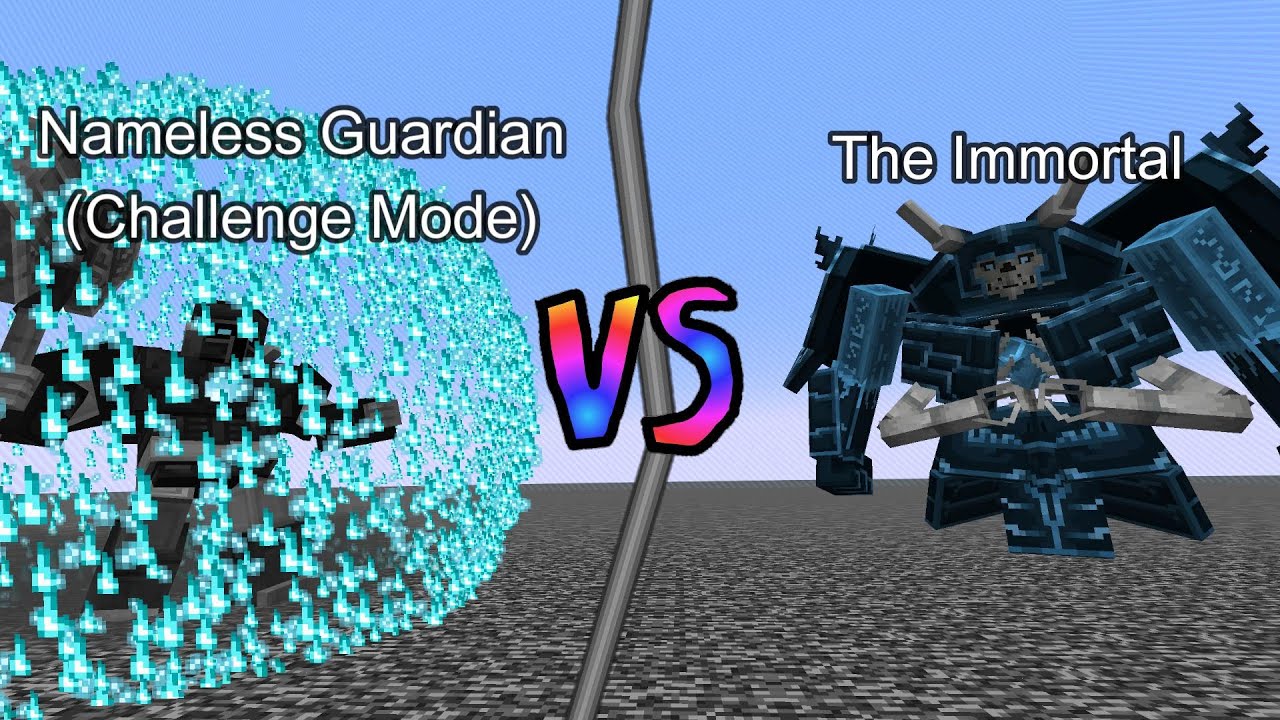 Nameless Guardian (Challenge Mode) vs The Immortal | Minecraft  Mob Battle